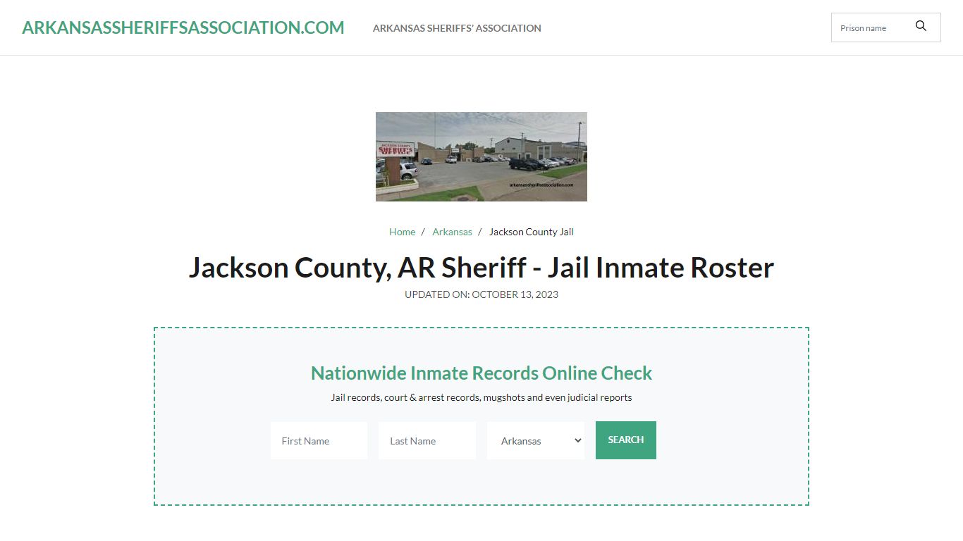 Jackson County, AR Sheriff - Jail Inmate Roster